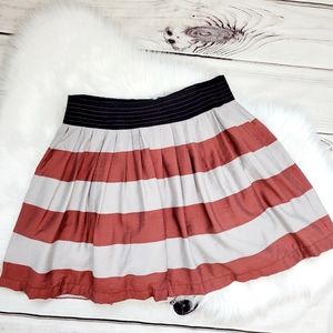 ANTHRO Corey Lynn Calter Striped Pleated Skater Skirt SZ 6